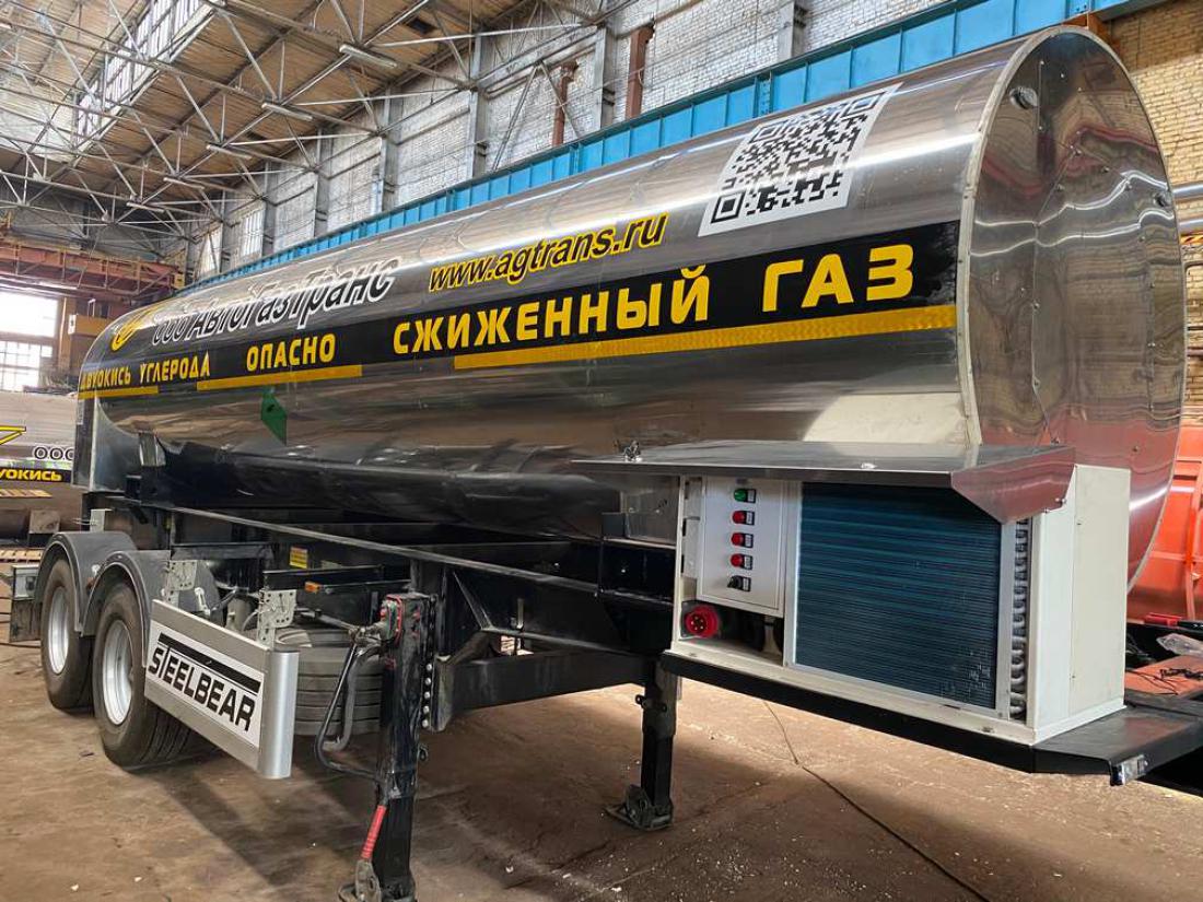 Полуприцеп-цистерна для транспортировки CO₂ ЦЖУ-10,0-2,0