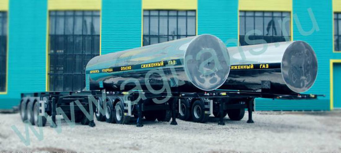 Полуприцеп-цистерна для транспортировки CO₂ ЦЖУ-18,0-2,0